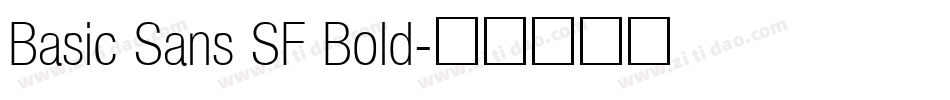 Basic Sans SF Bold字体转换